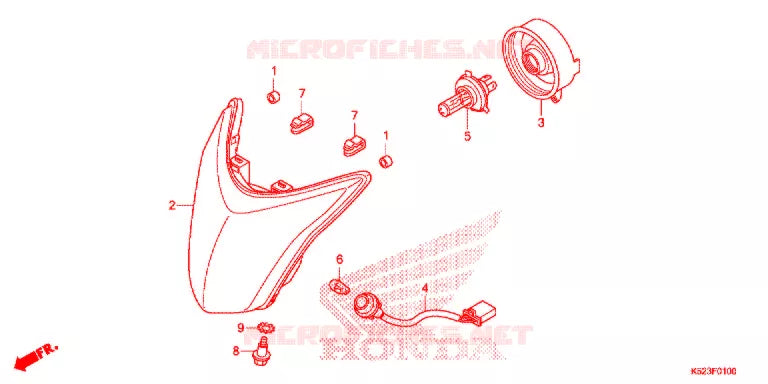 FARO DELANTERO HONDA CBF125 TWISTER ORIGINAL REFERENCIA 33120-K52-901